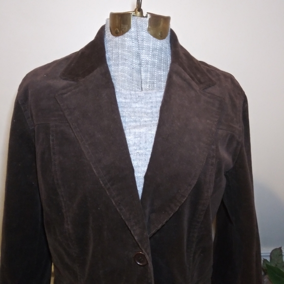 Vintage J. Crew Green Label Brown Corduroy Riding Jacket Style Blazer - Picture 2 of 9